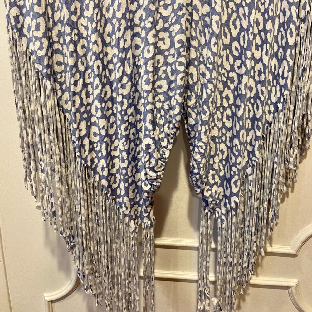 Nwot Bucket List Leopard Print Fringe Top - image 2
